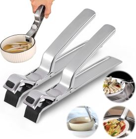 2026 New Hot Plate Gripper, Upgrade Hot Plate Gripper Tongs, Anti-Scald Stainless Steel Bowl Clip, Multi Angle Pan Clips Tool