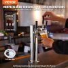 VEVOR Triple Taps Draft Beer Tower Dispenser, Stainless Steel Keg Beer Tower