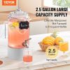 VEVOR Beverage Dispenser, 1 Gallon Drink Dispensers for Parties, Glass Juice Dispenser with Stainless Steel Spigot