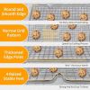 Cooling Racks for Cooking and Baking, 10" x 16" Baking Rack 2-Pack Heavy Duty Wire Cookie Rack for Cooking, Roasting, Grilling, Drying, Oven Safe