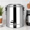 SOGA 35L Stainless Steel Stock Pot Dispenser with Tap – Hot & Cold Beverage Container for Tea, Coffee, Juice, or Water