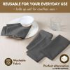 Cloth Napkin Set of 12, 100% Cotton, Washable, Reusable Dinner Cloth Napkin 17x17 inches, Table Decor Napkins for Dinner, Events, Gray