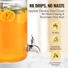 VEVOR Beverage Dispenser, 1 Gallon Drink Dispensers for Parties, Glass Juice Dispenser with Stainless Steel Spigot
