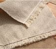 6PC 12inch*18inch Rectangular jute placemat, a natural and eco-friendly table protector, a must-have for any home or dining room.